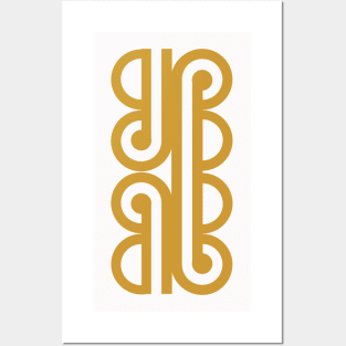 Gold Abstract geometric minimal Posters and Art